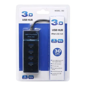 4Port USB 3.0 Super Speed Hub Black