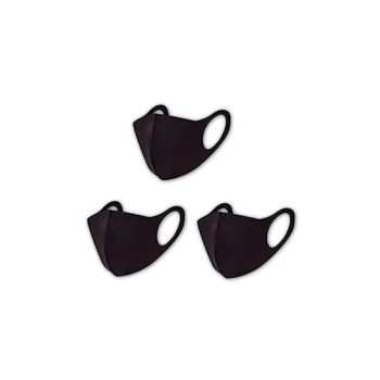 Pack Of 3 Washable And Reusable Space Cotton Dust Black Face Mask For Adults