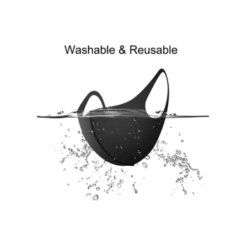 Pack Of 3 Washable And Reusable Space Cotton Dust Black Face Mask For Adults