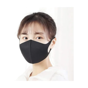 Pack Of 3 Washable And Reusable Space Cotton Dust Black Face Mask For Adults