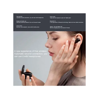 Redmi AirDots 2 Bluetooth InEar Earphones With Charging Case Black