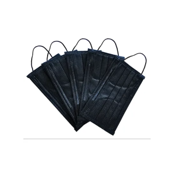 50 Piece Disposable Black Face Mask For Adults