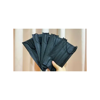50 Piece Disposable Black Face Mask For Adults