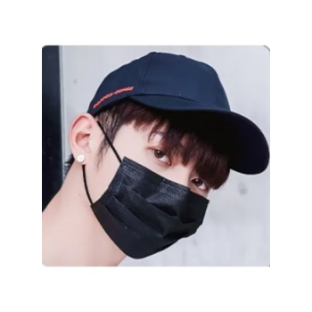 50 Piece Disposable Black Face Mask For Adults