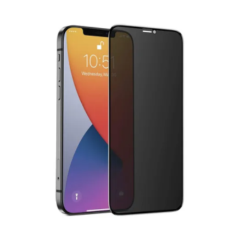Privacy Full Screen Tempered Glass Protector For Apple iPhone 12 Pro Black