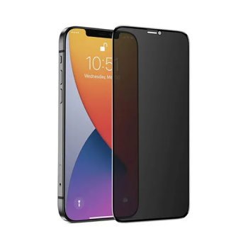 Privacy Full Screen Tempered Glass Protector For Apple iPhone 12 Pro Max Black