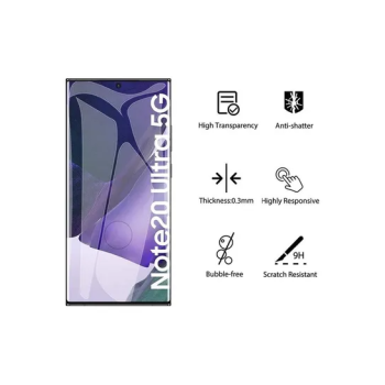 Full Glue Screen Protector For Samsung Galaxy Note 20 Ultra 6D CURVED Black