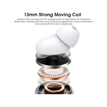 XT90 TWS InEar Earphones With Mic And Charging Case White