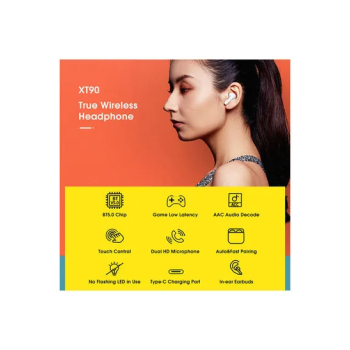 XT90 TWS InEar Earphones With Mic And Charging Case White