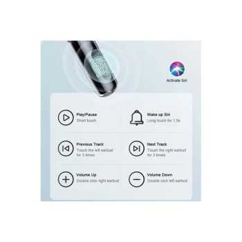 LP40 TWS Wireless Earphone Bluetooth wireless 5.0 Dual Stereo Bass Touch Control IP54 life White