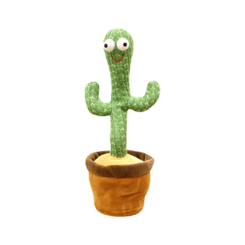 Dancing Cactus Twisting Music Toy Premium Chargable Green Color For 2 Years Age Group Kids