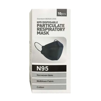 Pack Of 10 Pieces N95 Face Mask Black For Adults