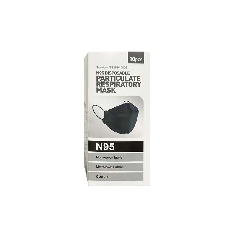 Pack Of 10 Pieces N95 Face Mask Black For Adults