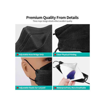 Pack Of 10 Pieces N95 Face Mask Black For Adults