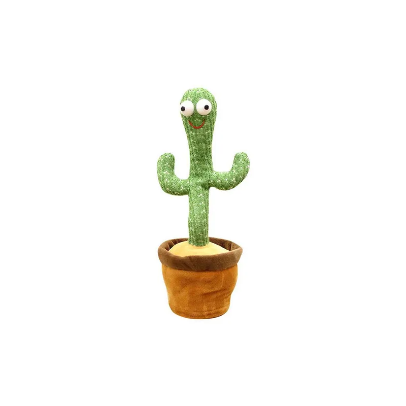 Singing And Dancing Decorative Funny Early Childhood Education Plush Cactus Toy For Kids 25 x 10 x 8cm
