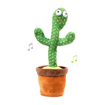 Singing And Dancing Decorative Funny Early Childhood Education Plush Cactus Toy For Kids 25 x 10 x 8cm