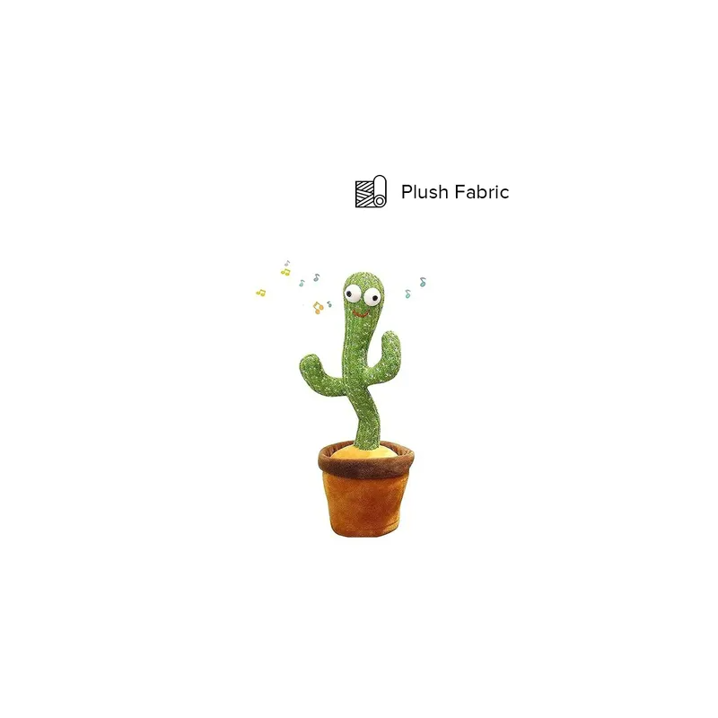 Beautiful And Cute Big Eyed Dancing Cactus Plush Stuffed Toy With Music