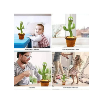 Beautiful And Cute Big Eyed Dancing Cactus Plush Stuffed Toy With Music