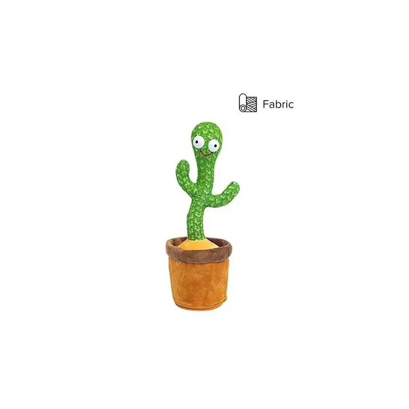 Electric Dancing Singing Recording Cactus Plush Toy With 60 English Songs For Kids