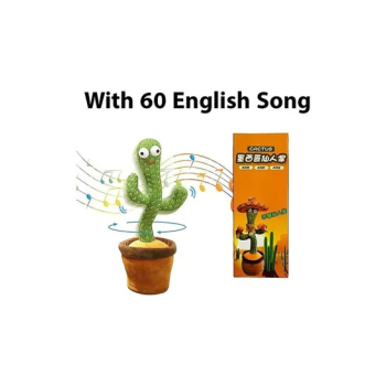 Electric Dancing Singing Recording Cactus Plush Toy With 60 English Songs For Kids