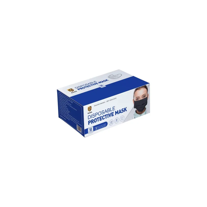 50Piece Disposable Black Face Mask