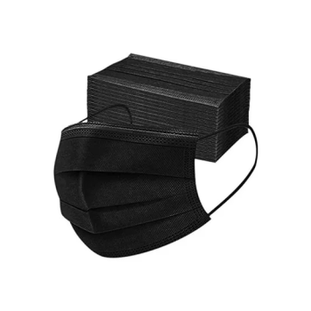 50Piece Disposable Black Face Mask