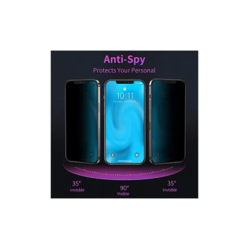 5D AntiSpy Privacy Tempered Glass Screen Protector For iPhone 13 Pro Max Black