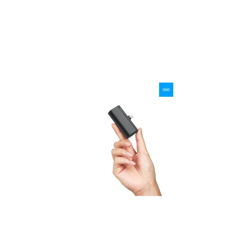 Builtin Upgraded Cable Mini Fast Charging Portable Charger for USB C Devices 5000mAh