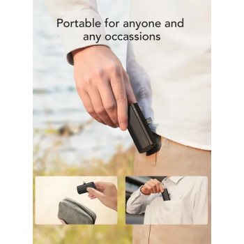 Builtin Upgraded Cable Mini Fast Charging Portable Charger for USB C Devices 5000mAh