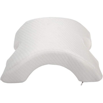 Deep Sleep Ushaped Curved Memory Foam Sleeping Neck Pillow White
