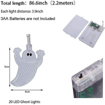 Brain Giggles Halloween LED String Light Ghost 