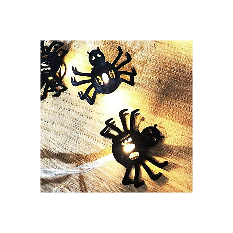 Brain Giggles Halloween LED String Light Spider