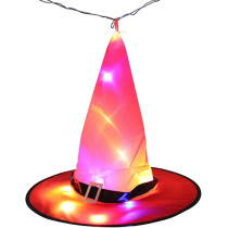 Witch Hat Halloween Decorations Glowing Witch Cap Hat Lighted for Halloween Party Decor Cosplay Costume Accessory Generic