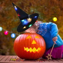 Light up Witch Hat Halloween Witch Hats Glowing Witch Cap Witch Caps Witch Costume Accessory for Halloween Party Generic