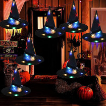 Light up Witch Hat Halloween Witch Hats Glowing Witch Cap Witch Caps Witch Costume Accessory for Halloween Party Generic