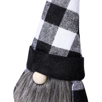 Brain Giggles Halloween Doll Halloween Gnomes Plush Faceless Doll with Checkered Black and White hat