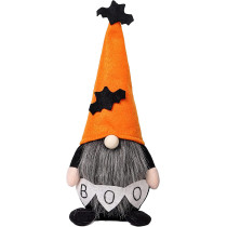 Brain Giggles Halloween Doll Halloween Gnomes Plush Faceless Doll with orange hat