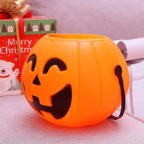 Brain Giggles Halloween Pumpkin Jack O Lantern Candy Bucket 17cm Trick or Treat Bucket and Halloween Decorations