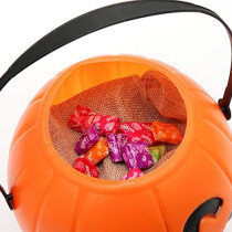 Brain Giggles Halloween Pumpkin Jack O Lantern Candy Bucket 17cm Trick or Treat Bucket and Halloween Decorations