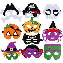 BrainGiggles Halloween Mask Set with Witch Nails 60 Pieces 