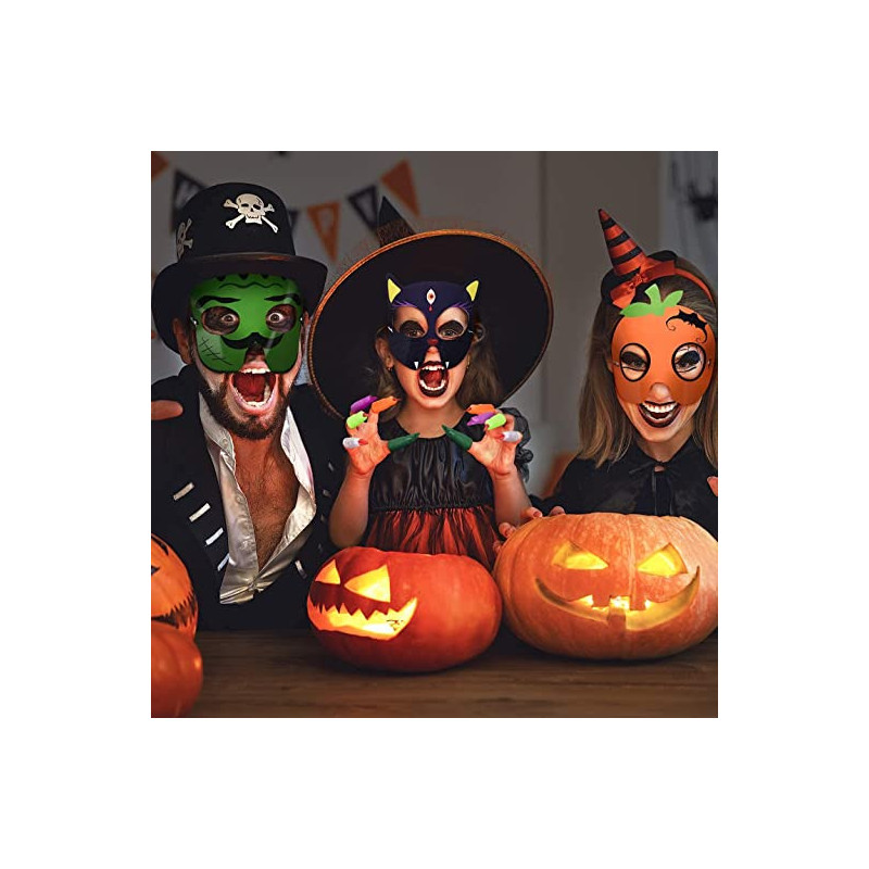 BrainGiggles Halloween Mask Set with Witch Nails 60 Pieces