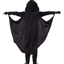 JADE Kids Halloween Costume Black Bat Wings Hooded Cape Costume with Gloves for Boys & Girl Bat Costume for Halloween