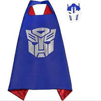 JADE Transformer Superhero Cape Costume set with Mask for Halloween Brithday Party Dressup Role Play blue