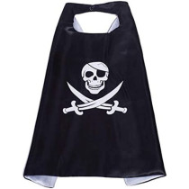 JADE Pirate Superhero Cape Costume set with Mask for Halloween Brithday Party Dressup Role Play Multi Color