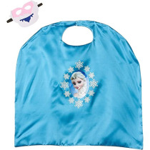 Jade Frozen Superhero Cape Costume Set With Mask Multi Color