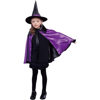 Jade Double Sided Witch Cape And Hat Role Play Costume Purple 90 x 90 model ?WCHCLKP