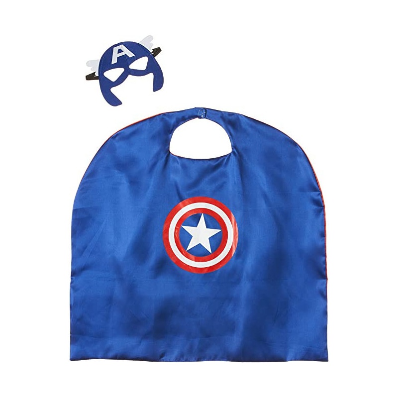 BrainGiggles Brain Giggles Captain America Cape Costume with Mask