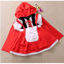 JADE Red Riding Hood Costume for Girls White and Red Medium Model ?RRHM