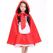 JADE Red Riding Hood Costume for Girls White and Red Medium Model ?RRHM