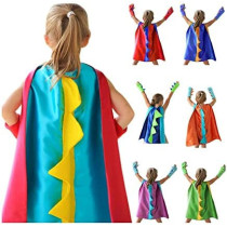 BrainGiggles Dinosaur Cloak Light Blue & Yellow 